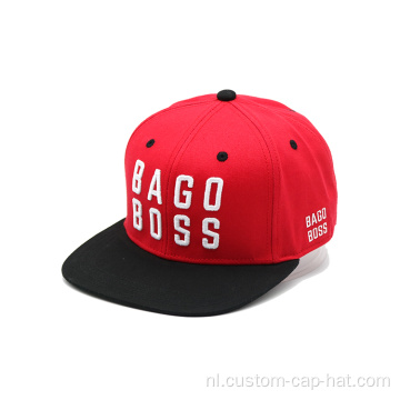 6 paneel twee kleuren sanpback hoed met logo